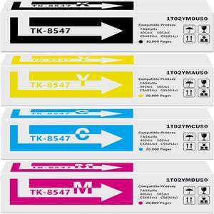 Ennovor TK8547 TK-8547 Toner Cartridge TK-8547K TK-8547C TK-8547M TK-8547Y Compatible for Kyocera TK-8547 1T02YM0US0 1T02YMCUS0 1T02YMBUS0 1T02YMAUS0 for TASKalfa 4054ci 5054ci Printer (4 Pack)