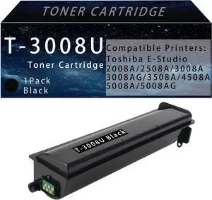 Ennovor Remanufactured T-3008U Black Toner Cartridge Works for E-Studio 2008A 2508A 3008A 3008AG 3508A 4508A 5008A 5008AG Printers (1-Pack)