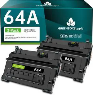Ennovor Compatible 64A CC364A Toner Cartridge Compatible for HP Laserjet P4015dn P4015n P4015tn P4015x P4515n P4515tn P4515 Printer Ink, 2 Pack for 64A CC364A Cartridge (Black)