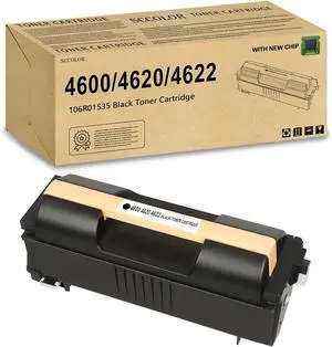 Ennovor 106R01535 Black Toner Cartridge Remanufactured 4600 4620 4622 Black Toner Cartridge Replacement for Xerox Phaser 4600 4620 4622 Printer.30,000 Pages