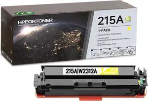 Ennovor 215A | W2312A Yellow Toner Cartridge (with chip) : 1 Pack 215A Toner Cartridge (1,000 Pages) Replacement for HP 215A for Pro MFP M182 M183 M155 M182n M183fw M182nw M155-M156 Series Printer