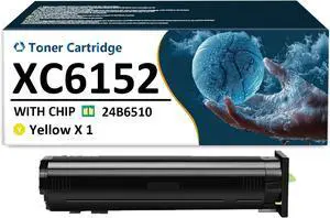 Ennovor XC6152 Toner Cartridge Replacement for Lexmark XC6152 24B6510 Yellow Toner Cartridges Compatible for Lexmark XC6152 XC6152de XC6152dtfe XC8155 Printers, 1 Pack