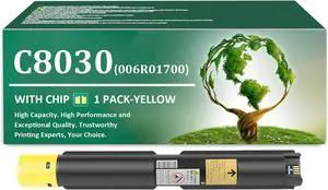 Ennovor C8030 Toner Cartridges Replacement for Xerox 006R01697 006R01698 006R01699 006R01700 Toner Cartridge with Chip Work for Xerox AltaLink C8030 C8035 C8045 C8055 C8070 Printers (1 Yellow)