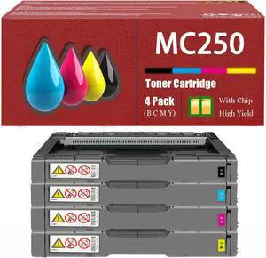 Ennovor MC250 Toner Cartridges High Yield Replacement Compatible for Ricoh 408348 408349 408350 408351 Toner Cartridge Work for Ricoh MC250 M C250FWB P C300W Printers,Combination Pack