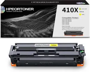 Ennovor 1 Pack 410X / CF412X Yellow Toner Cartridge, High Yield 5,500 Pages, Replacement for HP 410X / CF412X Color Pro MFP M477fdn Color Pro MFP M477fdw Color Pro MFP M477fnw Color Pro M452dn Printer