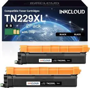 Ennovor TN229XL Black High Yield Toner Cartridges Compatible Replacement for Brother TN229XL TN229 TN229XLBK Toner for HL-L3280CDW MFC-L3780CDW MFC-L3720DW HL-L3300CDW HL-L3220CDW Printer, 2 Pack