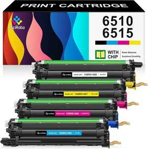 Ennovor LeciRoba Remanfactured Drum Unit Replacement for Xerox Phaser 6510 WorkCentre 6515 Drum Unit Cartridge (4-Pack, Black Cyan Magenta Yellow, 108R01420 108R01419 108R01417 108R01418)