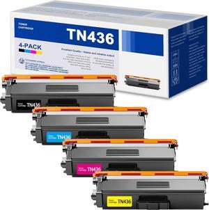 Ennovor TN436 High Capacity Toner Cartridge (4-Pack, BK/C/M/Y) Replacement for Brother TN436 TN433 TN431 HL-L9310CDW L9310CDWT DCP-L8410CDW MFC-L8610CDW L9570CDWT Printer - TN436K TN436C TN436M TN436Y