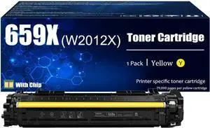 Ennovor Replacement 659X Toner Cartridges Compatible for HP W2010X W2011X W2012X W2013X Toner Cartridge Work for HP Color Laserjet M776dn M776z M776zs M856dn M856x Printers, Yellow