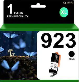 Ennovor 923 Black Ink Cartridge Combo Pack with Chip Replacement for HP 923 Ink Cartridges OfficeJet 8120 8122e 8123 OfficeJet Pro 8130 8135e 8138e 8139e Printer (1 Pack