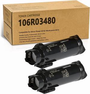 Ennovor 106R03480 High-Capacity Toner Compatible for Xerox Phaser 6510/ Workcentre 6515, 5,500 Page-Yield, Black - 2 Pack