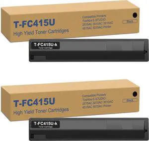 Ennovor T-FC415U Black High Capacity Toner Cartridge T-FC415U-K Compatible with Toshiba e-Studio 2515AC 3015AC 3515AC 4515AC 5015AC Printers | 39,000 Pages , 2 Pack