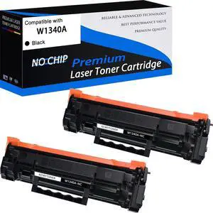 Ennovor 2 Pack Compatible for HP W1340A 134A Toner Cartridge Black for Laserjet M209dw M234dw M234sdn M235sdw [Manual Chip Installation,NOCHIP]