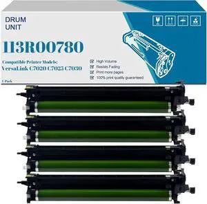 Ennovor 113R00780 High Yield Remanufactured Drum Unit Replacement for Xerox Versalink C7020 C7025 C7030 Printer Imaging Drum Cartridge (4PK Black/Cyan/Magenta/Yellow)