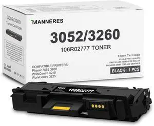 Ennovor Phaser 3052/3260 WorkCentre 3215/3225 High Capacity Toner Cartridge (1-Pack, Black): 106R02777 Toner Cartridge Replacement for Xerox Phaser 3052 3260 WorkCentre 3215 3225 Printer, 3,500 Pages