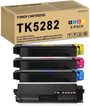 Ennovor TK5282 TK-5282 Toner Cartridge TK-5282K TK-5282C TK-5282M TK-5282Y Compatible for Ecosys M6235cidn(1102V02US1) M6635cidn(1102V12US1) P6235cdn(1102TW2US1) M6235 M6635cidn P6235 Printers