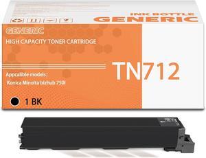 Ennovor TN712 Toner Cartridge for TN711K TN712K(A3VU030) Toner Cartridge Compatible with C754 C654 754E 654E Toner Page Yield 47200 (1 Pack)