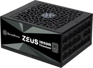 SilverStone Technology Zeus 1650R Titanium 80 Plus Titanium 1650W PCIe Gen5 / ATX 3.1 Power Supply, SST-ZU1650R-TM