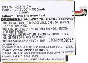 Synergy Digital Tablet Battery, Compatible with Asus T200TA-DB11T-CA Tablet, (Li-Pol, 7.6V, 4900mAh) Ultra High Capacity, Replacement for Asus 0B200-00870000, 0B200-00870200, 0B200-00870300 Battery