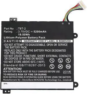Synergy Digital Tablet Battery, Compatible with Toshiba Satellite Click Mini L9W-B 8.9 Tablet, (Li-ion, 3.75V, 5200mAh) Ultra High Capacity, Replacement for Toshiba T8T-2 Battery