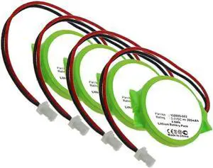 Synergy Digital CMOS/BIOS Batteries, Compatible with HP Pavilion DV3500 CMOS/BIOS, (Li-Ion, 3V, 75 mAh), Replacement for Compaq 152605-003 Battery, Combo-Pack Includes: 4 x SDBU-L6908 Batteries
