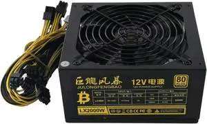 Computer Power Supply 2000W PSUs Computer Power Supply 8 Video Card 10 6pin Server Miners to