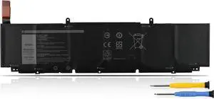 XG4K6 Laptop Battery 97Wh Replacement for Dell Precision 5750 5760 5770 XPS 17 9700 9710 9720 9730 Series Notebook P92F001 P92F002 P92F003 01RR3 F8CPG OF8CPG 5XJ6R KVPMY 0YY3V KRDHV 11.4V 6-Cells