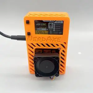 Orange Color Latest Bitcoin Solo Miner NerdAxe Ultra 500gh/s with Power Supply Quiet BTC Lottery Miner Crypto Asic Lottery Machine
