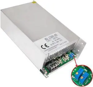 Adjustable 1500W DC Switching Power Supply 0-12V 15V 24V 36V 48V 60V 72V 85V 90V 110V 150V 200V Ac To Dc Buck Converter for Computer Lab, LED Strip Light and So on(90V)