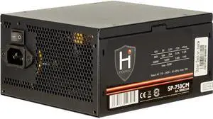 HiPower SP-750CM Power Supply 750 W, 20+4 Pin, ATX, ATX, Black