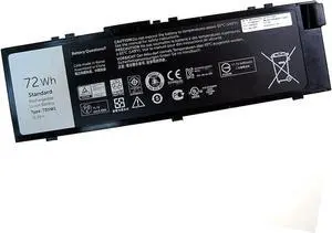 T05W1 TO5W1 MFKVP 1G9VM M28DH 0FNY7 RDYCT TWCPG 1V0PP Laptop Battery Replacement for Dell Precision 15 7510 7520 17 7710 7720 M7710 Series(11.1V 72Wh)