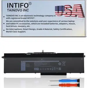 97Wh 1FXDH Laptop Battery Compatible with Dell Latitude 15 5501 5511 E5501 E5511 Precision 3541 3551 Series Notebook 01WJT0 1WJT0 0D191G D191G [11.4V 97Wh 6-Cell]