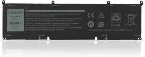 69KF2 Laptop Battery Replacement for Dell XPS 15 9500 Precision 5550 Alienware M15 R3 R4 M17 Series Notebook 70N2F 070N2F 8FCTC 08FCTC 11.4V 86Wh