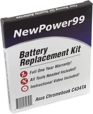 NP99sp NewPower99 Battery Replacement Kit Compatible with Asus Flip C434TA with Tools, Video Instructions, Long Life Battery