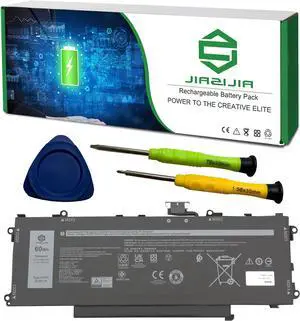 GT6TK Laptop Battery Replacement for Dell Latitude 9440 9450 2-in-1 Series Notebook 0MWK05 MWK05 0K2CPY K2CPY Black 11.55V 60Wh 5065mAh