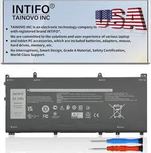 80.5Wh VG661 Laptop Battery Compatible with Dell Alienware X14 R1 R2 Series 0GD3C9 GD3C9 0V4N84 V4N84 Notebook [11.4V 6709mAh 6-Cell]