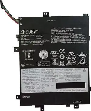 L17M2P54 Laptop Battery 39Wh 4120mAh 7.68V Compatible with Lenovo Tablet 10 Series L17M2P53 SB10K97632 01AV473 L17C2P51 SB10K97616 01AV469 L17M2P51 L17M2P52 01AV488 SB10K97633