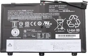 00HW000 00HW001 SB10F46438 SB10F46439 4ICP7/52/76 Laptop Battery Replacement for Lenovo ThinkPad S3 Yoga 14 Series Notebook 20DM 20DN (14.8V 56Wh)
