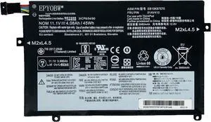 01AV413 Laptop Battery 45Wh 4080mAh 11.1V Compatible with Lenovo ThinkPad E470 E475 Series SB10K97570 01AV412 SB10K97569 01AV411 SB10K97568