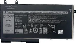 R8D7N Laptop Battery 51Wh Compatible with Dell Latitude 5410 5510 E5400 E5500 / Precision 3540 M3550 / Inspiron 7590 7591 7791 2-in-1 Series 4GVMP 1V1XF 04GVMP RF7WM 9JRYT X77XY 0C5GV2