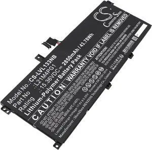 Battery for ThinkPad L13 Yoga Gen 4(Intel), ThinkPad L13 Yoga Gen 4(Intel) PN: 5B10W51848, 5B10W51849, 5B10W51850, SB10W51949, SB10W51951, SB10W51952, SB11H56237 2850mAh / 43.78Wh