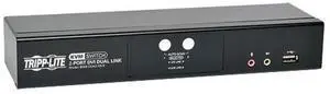 Tripp Lite 2-Port DVI Dual-Link/USB Desktop KVM Switch with Audio & Cables (B004-DUA2-HR-K)