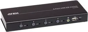 ATEN CS724KM 4 Port USB KM Switch (Cables Included) Boundless Switching Support Extended Desktops 4 Monitors per pc up to 8 pc Daisy Chained