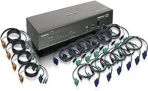 IOGEAR 16-Port USB PS/2 Combo KVM Switch, w/Full Set of Cables (GCS1716KIT)