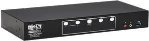 Tripp Lite 4-Port DisplayPort KVM Switch, Control Two Devices with Two Monitors Desktop Switch, UHD 4K @ 60Hz Video, Two USB 3.2 Gen 1 Ports, 3-Year Warranty (B006-DP2UA4)