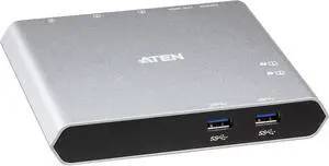 ATEN 2-Port USB-C Gen 1 Dock Switch with Power Pass-Through | US3310 UK | #1 KVM Market Leader