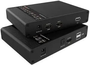BZBGEAR 4K UHD HDMI and KVM Extender with Zero Latency up to 230ft Support HDR and ARC - BG-EXHKVM-70C