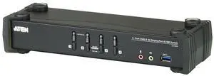 Aten CS1924 4Port USB3.0 4K DisplayPort KVMP Switch Support up to 4096x2160 at 60Hz