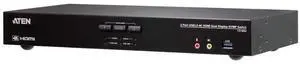ATEN CS1842 2-Port True 4K HDMI Dual-View KVM Switch with Audio & USB 3.0 Hub, Black