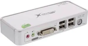 KVM / audio switch - 2 ports - desktop